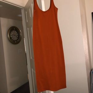 Orange long dress